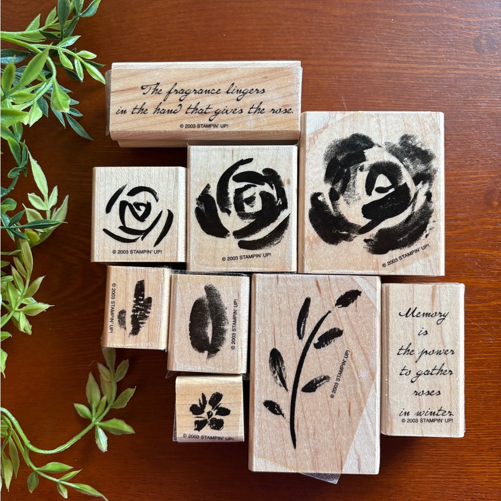 Stampin' Up! Roses In Winter 2 Step Stamp Set (Set of 9) Scrapbooking Retired